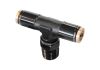 Aeroflow 1/8in NPT to 3/16in Nylon Quick Release Tee Fitting Black