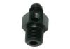 Aeroflow Male NPT to Adapter 1/8in to -6AN with 1/8in Port Black