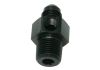 Aeroflow Male NPT to Adapter 3/8in to -6AN with 1/8in Port Black