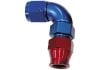 Aeroflow 90 Tube to Female AN Adapter 1/2in -8AN Blue/Red 
