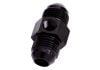 Aeroflow Straight Male to Male with 1/8in Port -4AN Black