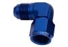 Aeroflow 90 Female/Male Flare Swivel -4AN Blue Finish