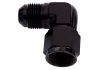Aeroflow 90 Female/Male Flare Swivel -16AN Black