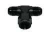 Aeroflow AN Tee Female Swivel On Side -6AN Black