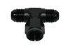Aeroflow AN Tee Female Swivel On Side -16AN Black