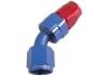 Aeroflow 200 Series PTFE 45 Hose-End -4AN Blue/Red 