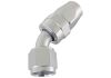 Aeroflow 200 Series PTFE 45 Hose-End -20AN Silver 