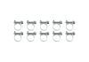 Aeroflow EFI Hose Clamps 1/4in 14AN 10PK Adjustable From 9mm to 11mm