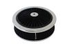 Aeroflow Chrome Full Flow Air Filter Assembly with 9in x 2-3/4in 5-1/8in Neck Black