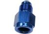 Aeroflow Straight Female NPT to Male AN Adapter 1/8in to -4AN Blue
