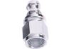 Aeroflow 400 / 510 Series Push Lock Straight Hose-End -8AN Silver 
