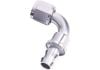 Aeroflow 400 Series Push Lock 90 Hose-End -6AN Silver 