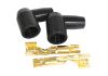 Aeroflow Xpro Silicone 90 Socket Distributor/Coil Boots & Terminals Black 2PK