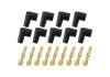 Aeroflow Xpro Silicone 90 Socket Distributor/Coil Boots & Terminals Black set of 9