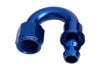 Aeroflow 400 Series Push Lock 180 Hose-End -6AN Blue 