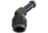 Aeroflow 45 Hose Barb 1/2in to -8AN Black
