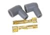 Aeroflow Xpro Silicone 90 Socket Distributor/Coil Boots & Terminals Grey 2PK