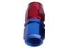 Aeroflow 500 / 550 Series Cutter 1pc Full Flow Swivel Straight Hose-End -12AN Blue/Red 