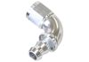 Aeroflow 510 Series Full Flow Tight Radius Push Lock 90 Hose-End -4AN Silver 