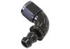 Aeroflow 510 Series Full Flow Tight Radius Push Lock 90 Hose-End -6AN Black 