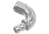 Aeroflow 510 Series Full Flow Tight Radius Push Lock 120 Hose-End -6AN Silver 