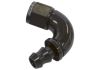 Aeroflow 510 Series Full Flow Tight Radius Push Lock 120 Hose-End -12AN Black 