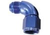 Aeroflow 90 Full Flow Female/Male Flare Swivel -4AN Blue