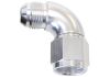 Aeroflow 90 Full Flow Female/Male Flare Swivel -6AN Silver