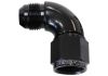 Aeroflow 90 Full Flow Female/Male Flare Swivel -16AN Black
