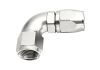 Aeroflow 550 Series Cutter 1pc Full Flow Swivel 90 Hose-End -16AN Silver 