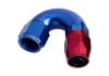 Aeroflow 550 Series Cutter 1pc Full Flow Swivel 150 Hose-End -10AN Blue/Red 