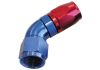 Aeroflow 550 Series Cutter 1pc Full Flow Swivel 60 Hose-End -10AN Blue/Red 