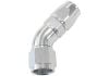 Aeroflow 570 Series 1pc Full Flow 45 Hose-End -6AN Silver 