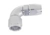Aeroflow 570 Series 1pc Full Flow 90 Hose-End -12AN Silver 