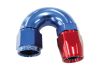 Aeroflow 570 Series 1pc Full Flow 180 Hose-End -10AN Blue/Red 