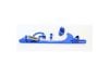 Aeroflow Billet Throttle Cable Bracket 4150 Style Blue AF64-2001