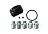 Aeroflow Billet Oil Cooler Sandwich Adapter Universal 2 x 1/8in NPT Black