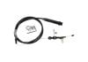 Aeroflow Kickdown Cable With Black Stainless Cover & Black Ends