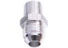 Aeroflow NPT to Straight Male Flare Adapter 1/8in to -3AN Silver