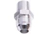 Aeroflow NPT to Straight Male Flare Adapter 1/8in to -6AN Silver