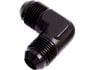 Aeroflow 90 Male Flare Union -6AN Black