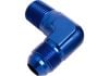 Aeroflow 90 NPT to Male Flare Adapter 1/4in to -6AN Blue