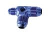 Aeroflow Flare AN Stepped Tee with 1/8in NPT Ports -8AN x 2 -6AN x 1 Blue