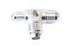 Aeroflow Flare AN Stepped Tee with 1/8in NPT Ports -8AN x 2 -6AN x 1 Silver