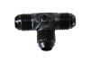 Aeroflow Flare AN Tee -6AN With 2 x 1/8in NPT Ports Black