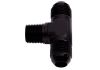 Aeroflow Tee with NPT On Side 1/8in to -4AN Black