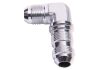 Aeroflow 90 AN Bulkhead -3AN Silver