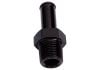 Aeroflow Male NPT to Barb Straight Adapter 1/8in to 1/4in Black