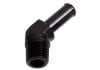Aeroflow Male NPT to Barb 45 Adapter 1/8in to 1/4in Black