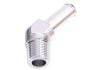 Aeroflow Male NPT to Barb 45 Adapter 1/2in to 3/4in Silver